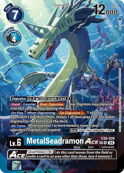 MetalSeadramon ACE (Textured) EX8-026 SR (Chain of Liberation)
