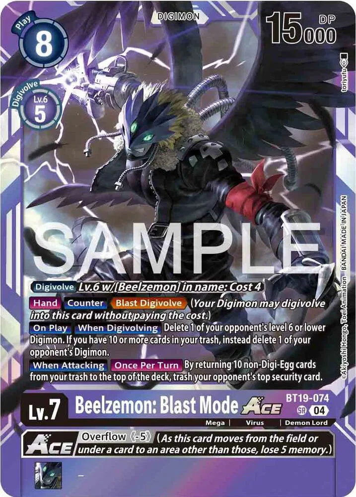 Beelzemon: Blast Mode ACE BT19-074 SR (Release Special Booster 2.5)