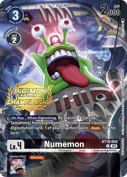 Numemon (Championship 2024 Tamers Pack) BT14-058 R (Blast Ace Booster)