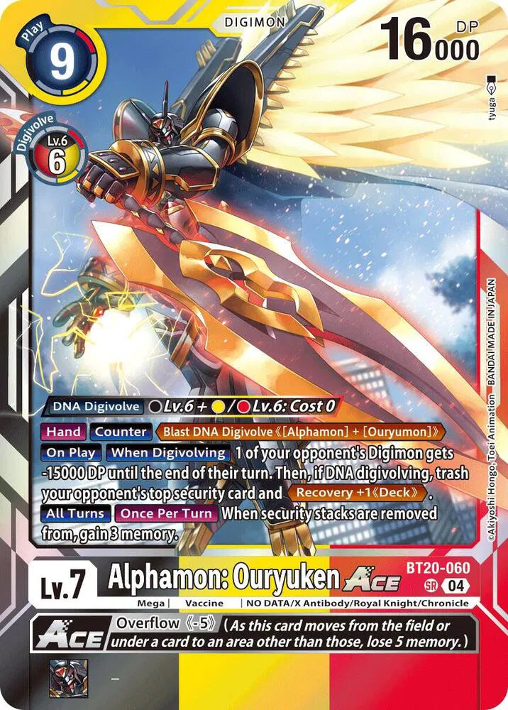 Alphamon: Ouryuken ACE BT20-060 SR (Release Special Booster 2.5)