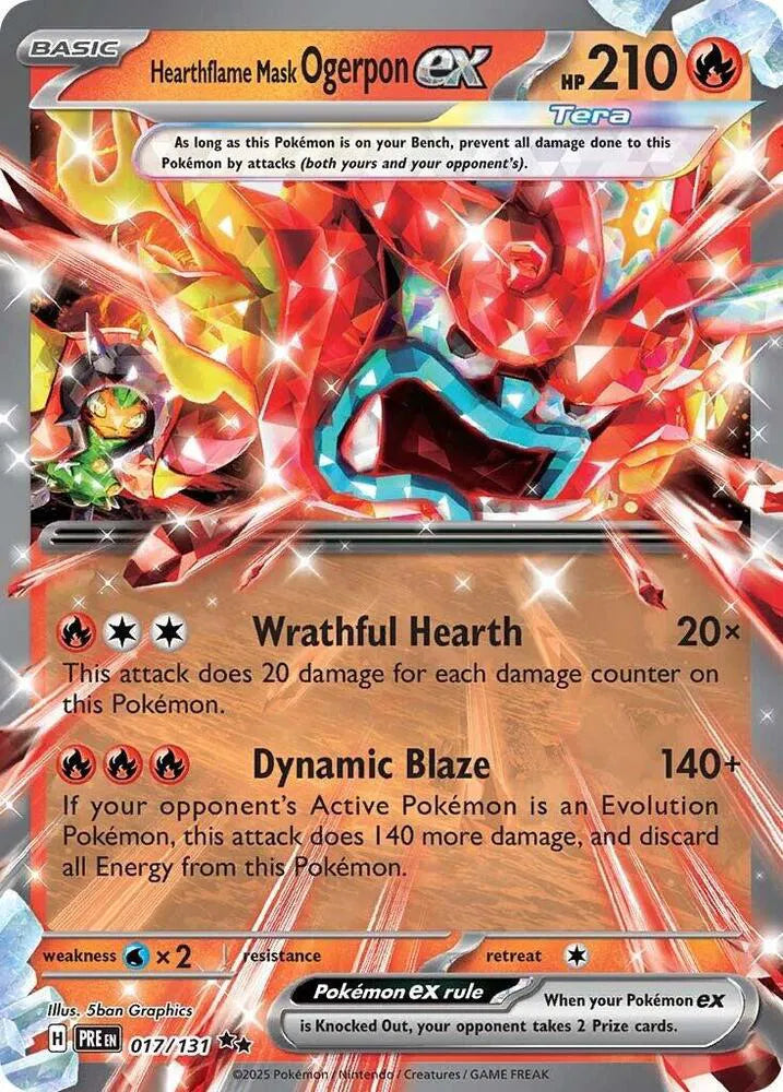 Hearthflame Mask Ogerpon ex 017/131 (Prismatic Evolutions)