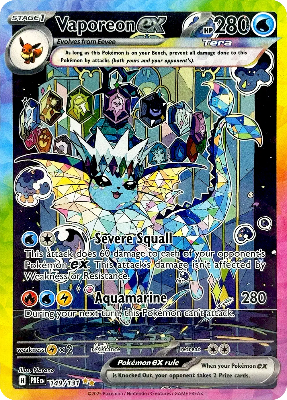 Vaporeon ex 149/131 (Prismatic Evolutions)