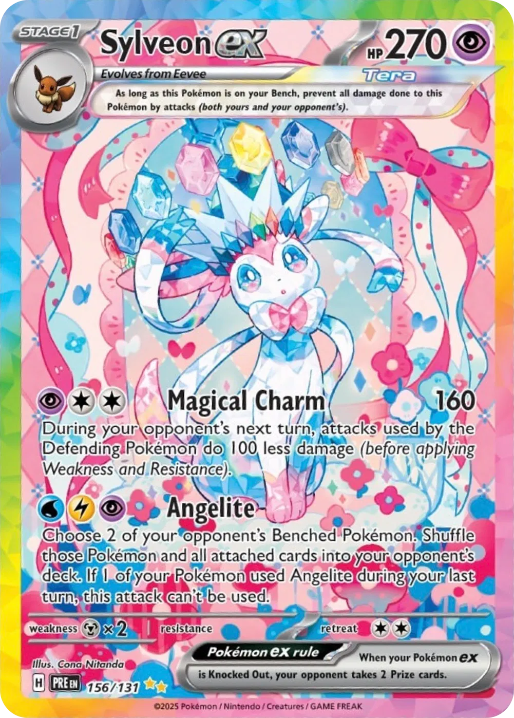 Sylveon ex 156/131 (Prismatic Evolutions) — PSA 10