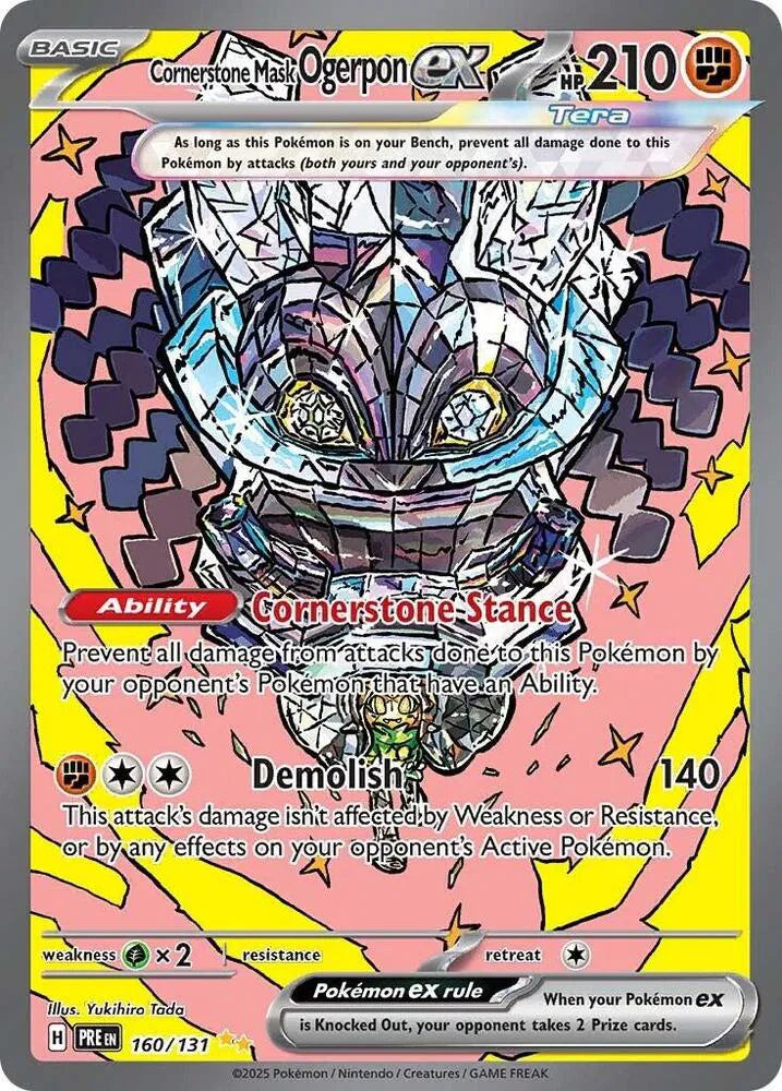 Cornerstone Mask Ogerpon ex Prismatic Evolutions Special Illustration Rare 160/131