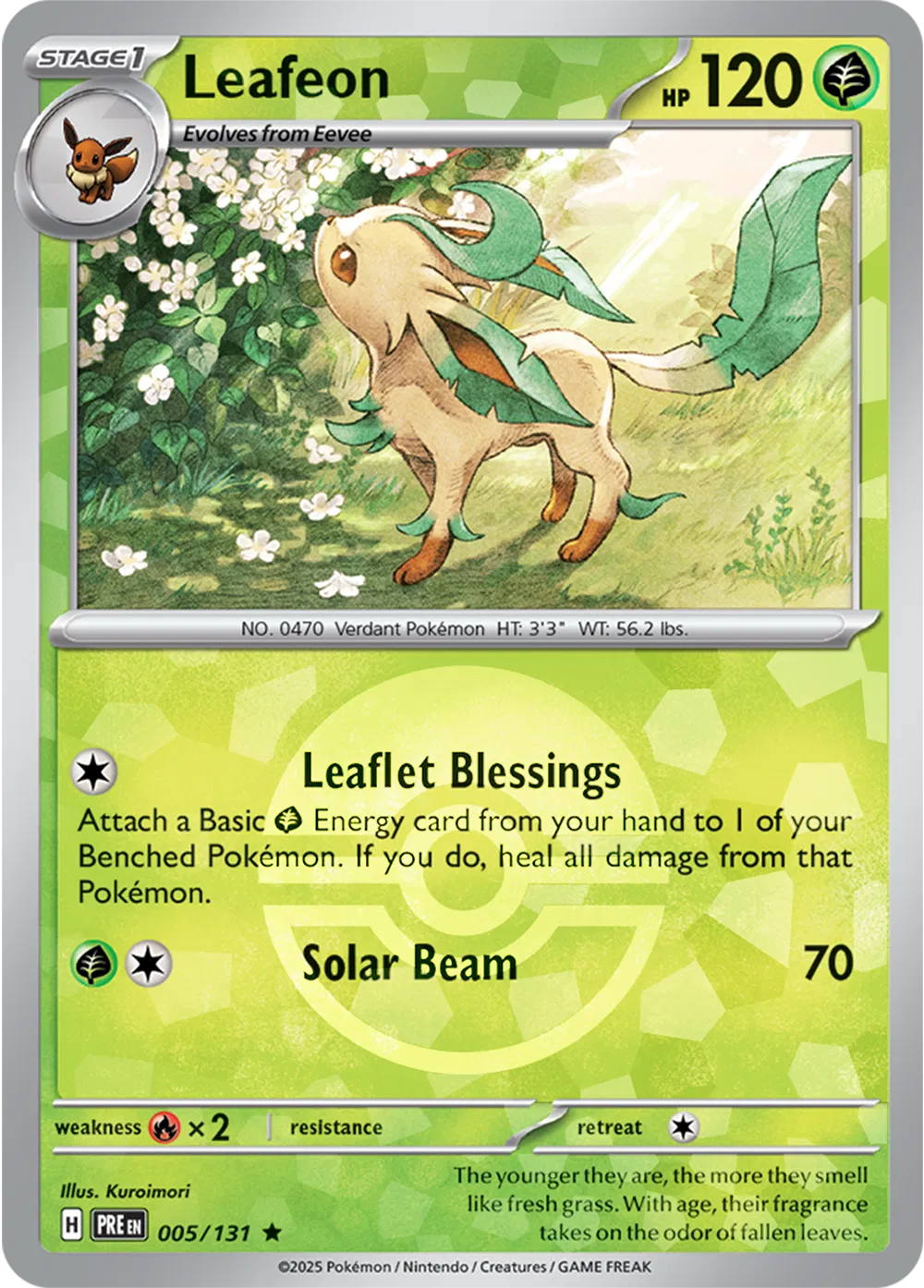 Leafeon (Poke Ball Pattern) 005/131 (Prismatic Evolutions)