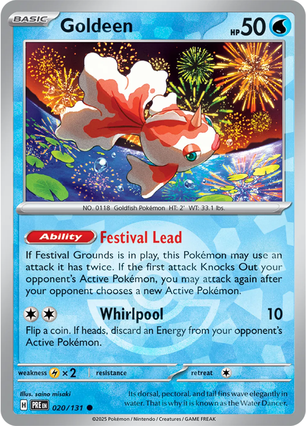 Goldeen (Poke Ball Pattern) Prismatic Evolutions Common 020/131