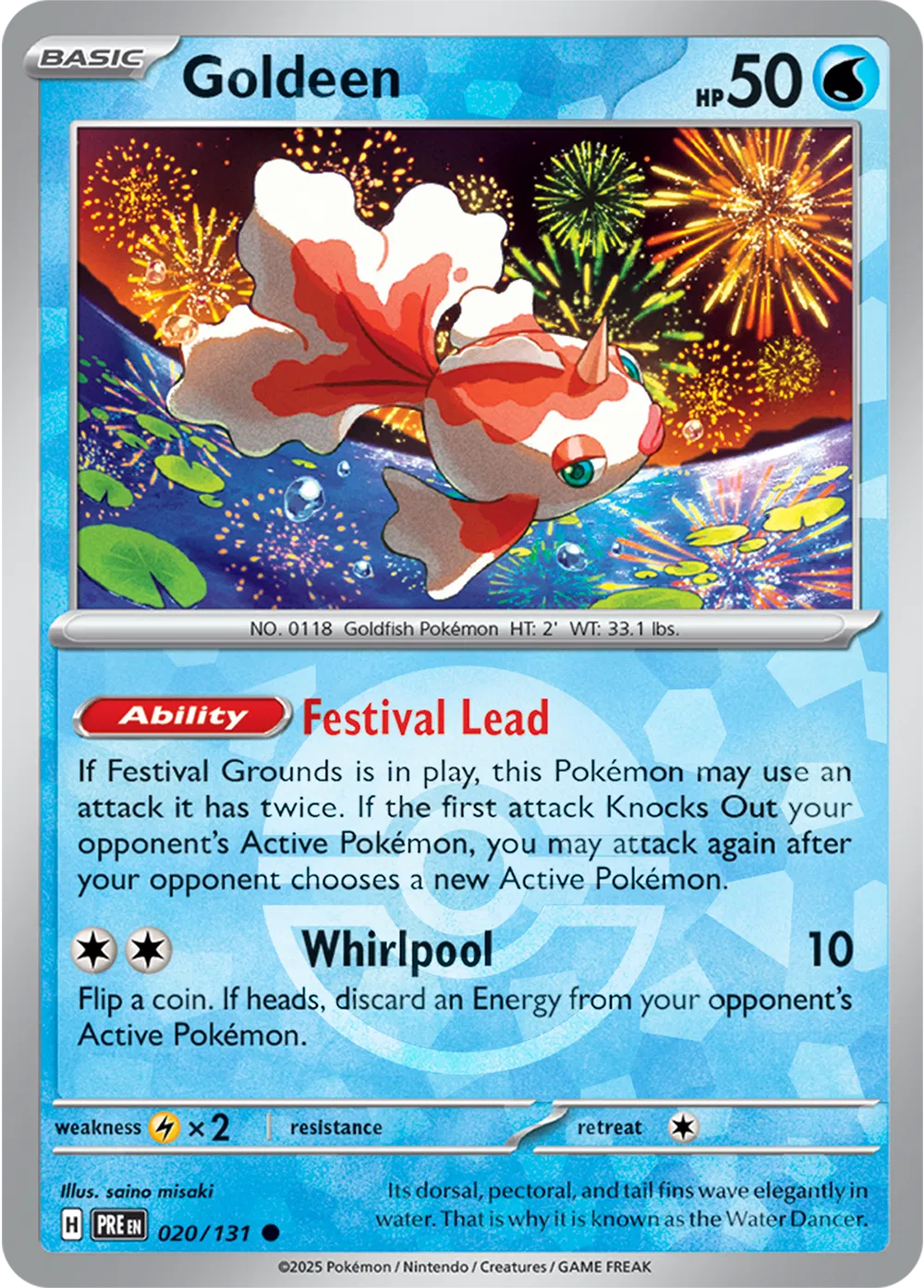 Goldeen (Poke Ball Pattern) 020/131 · Holofoil (Prismatic Evolutions)