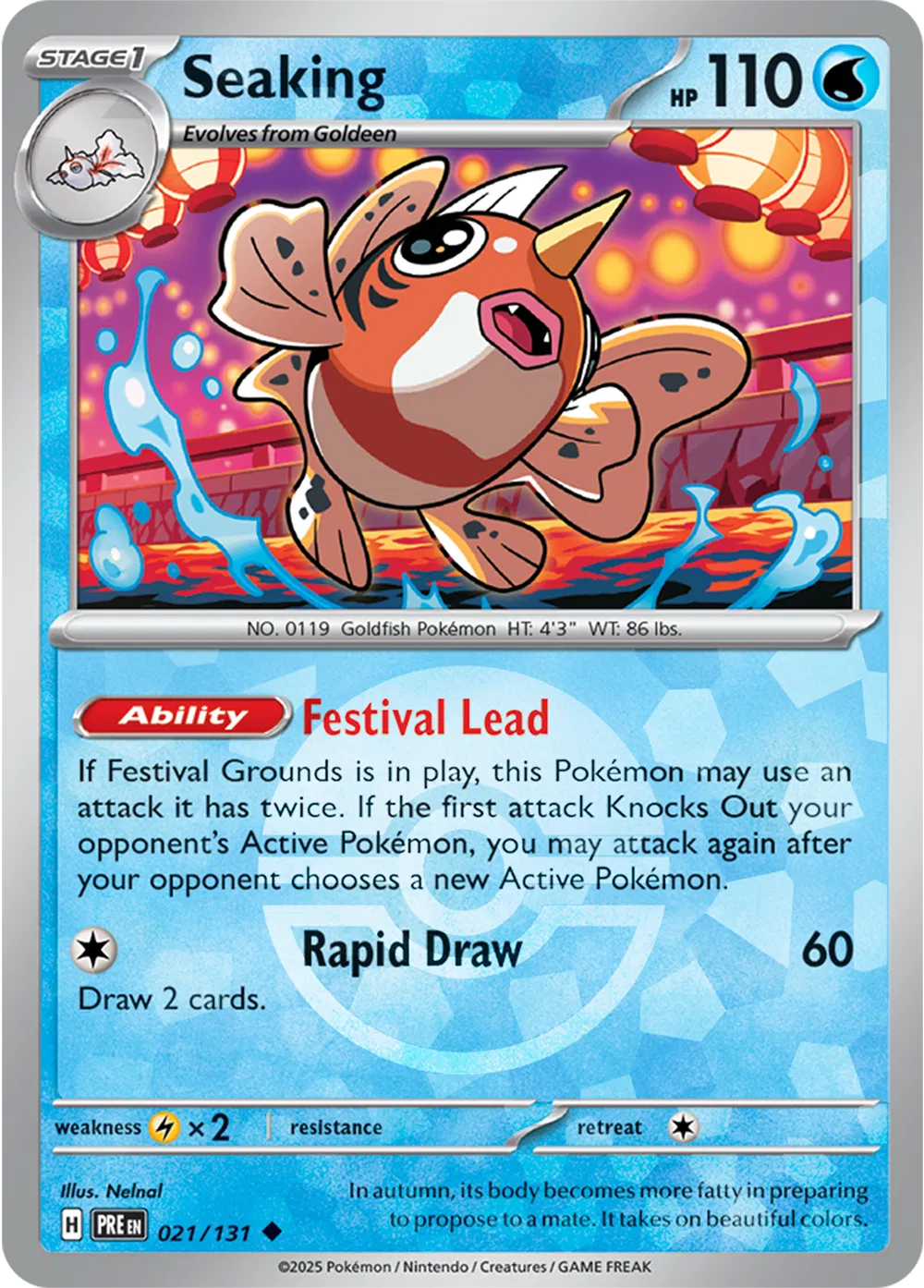 Seaking (Poke Ball Pattern) 021/131 · Holofoil (Prismatic Evolutions)