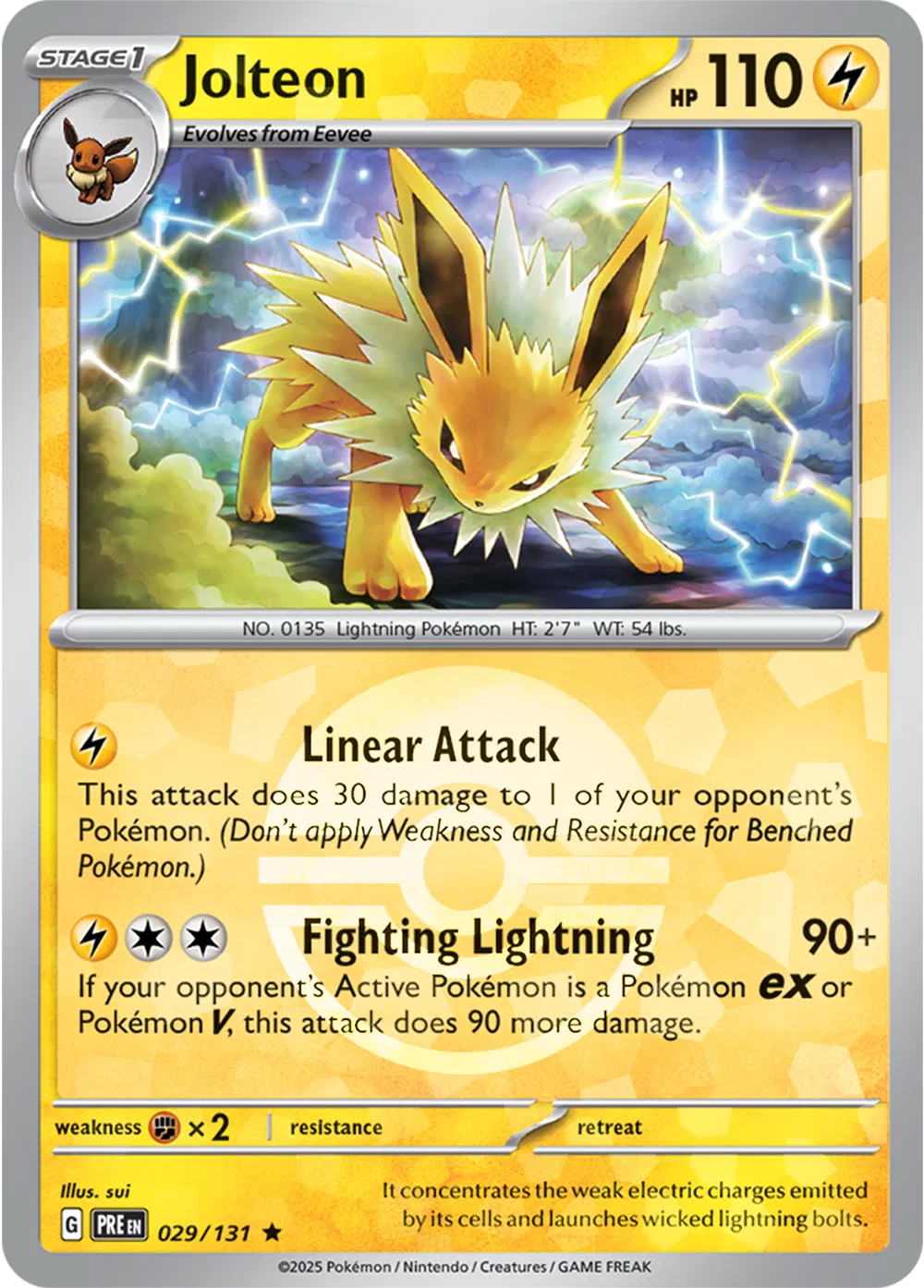 Jolteon (Poke Ball Pattern) 029/131 · Holofoil (Prismatic Evolutions)