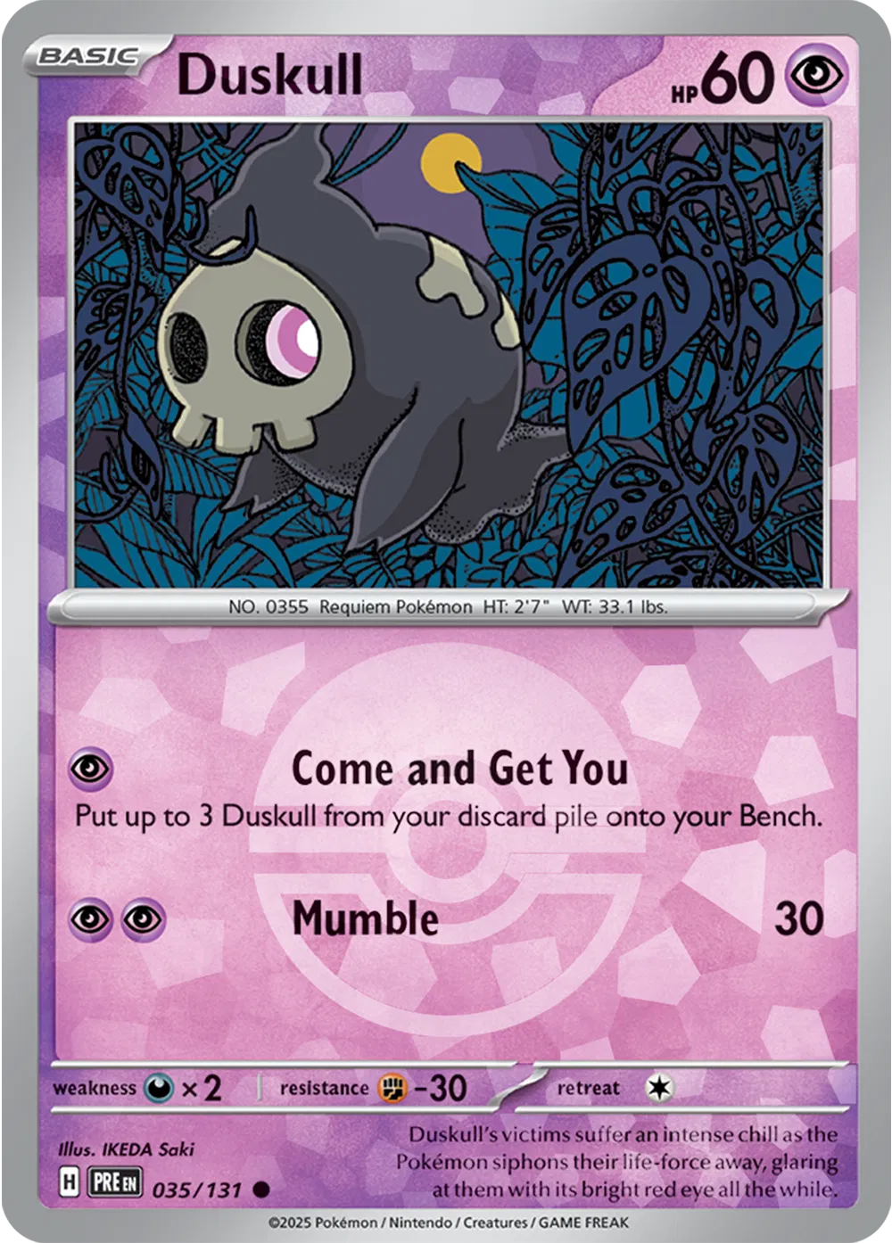 Duskull (Poke Ball Pattern) 035/131 · Holofoil (Prismatic Evolutions)