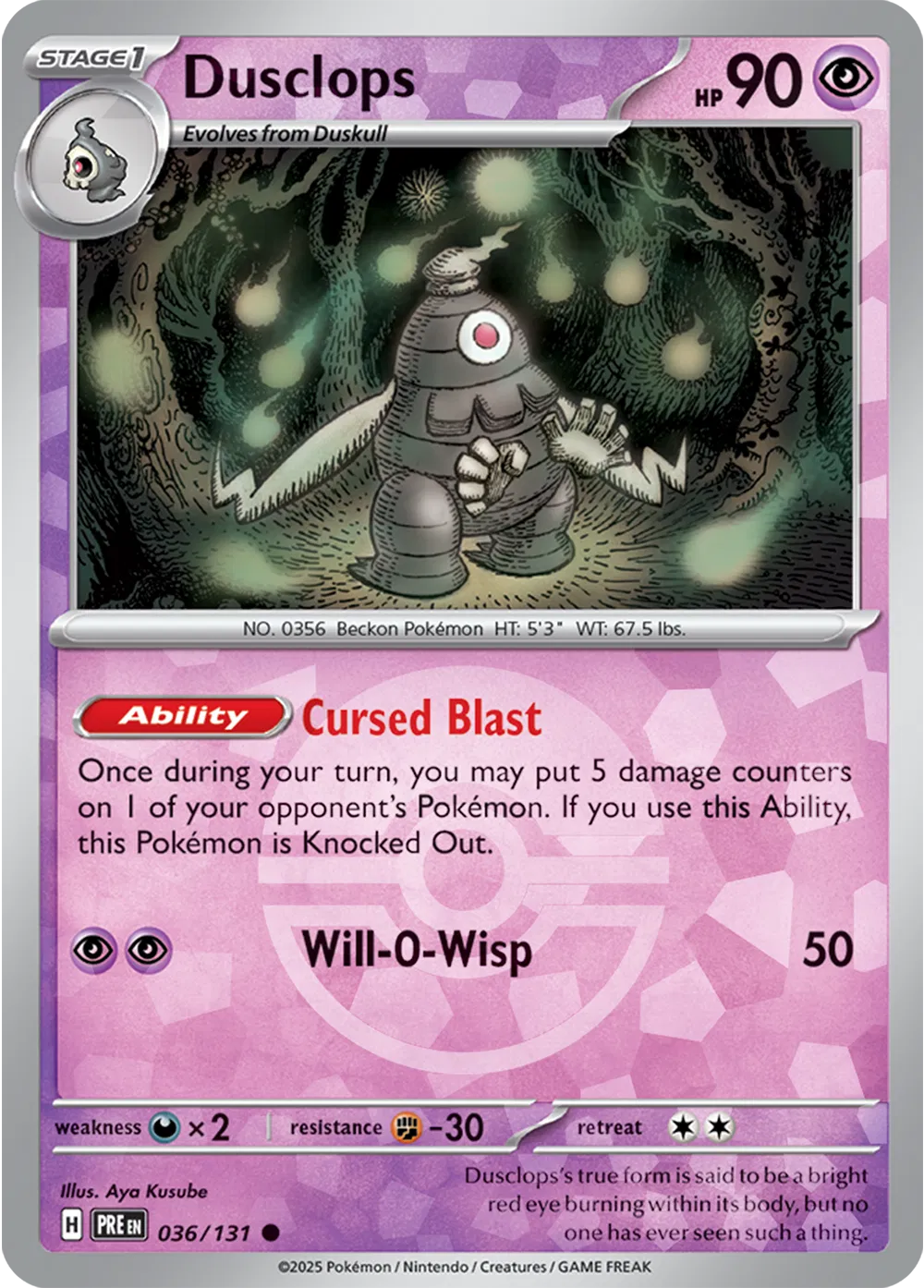 Dusclops (Poke Ball Pattern) 036/131 · Holofoil (Prismatic Evolutions)
