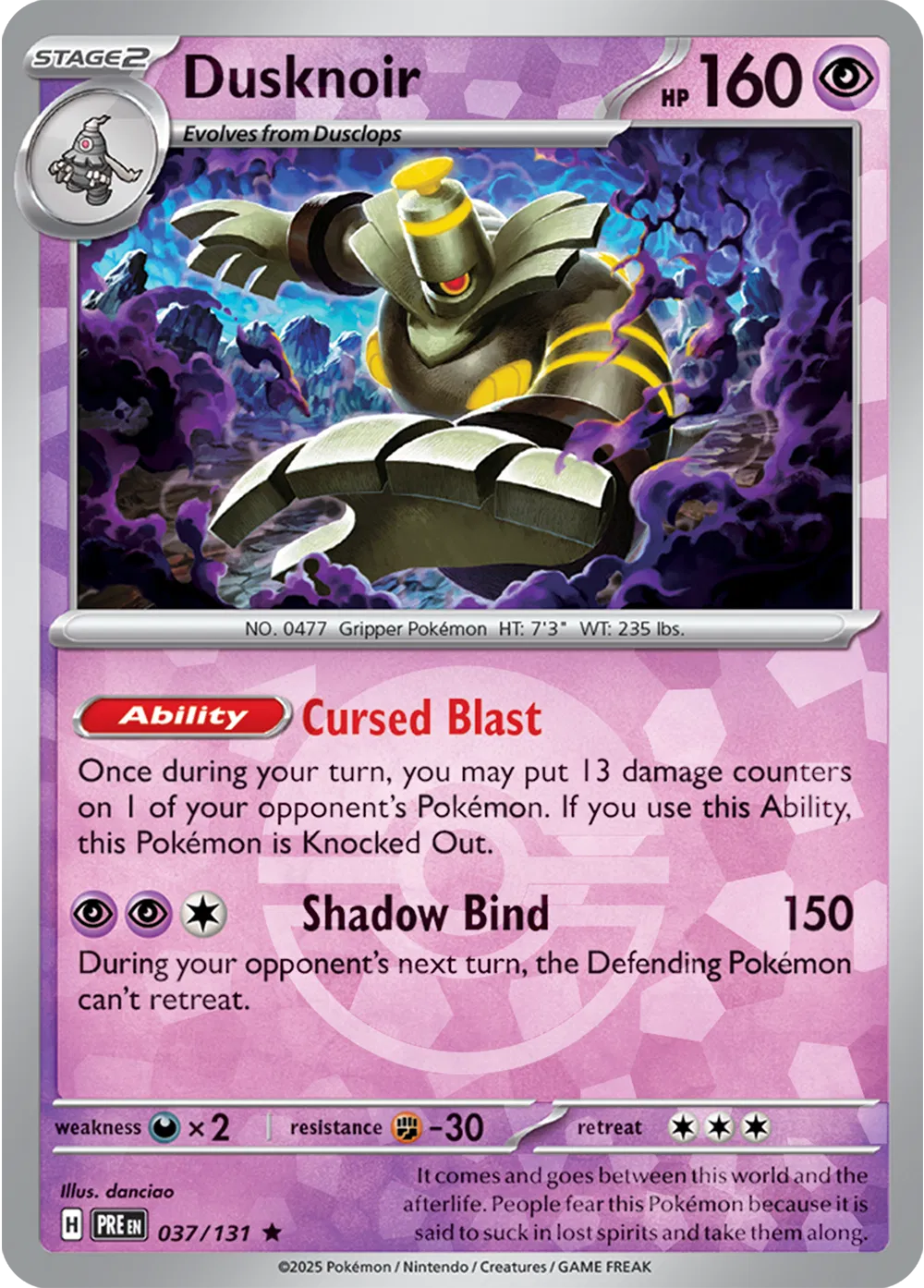 Dusknoir (Poke Ball Pattern) 037/131 · Holofoil (Prismatic Evolutions)