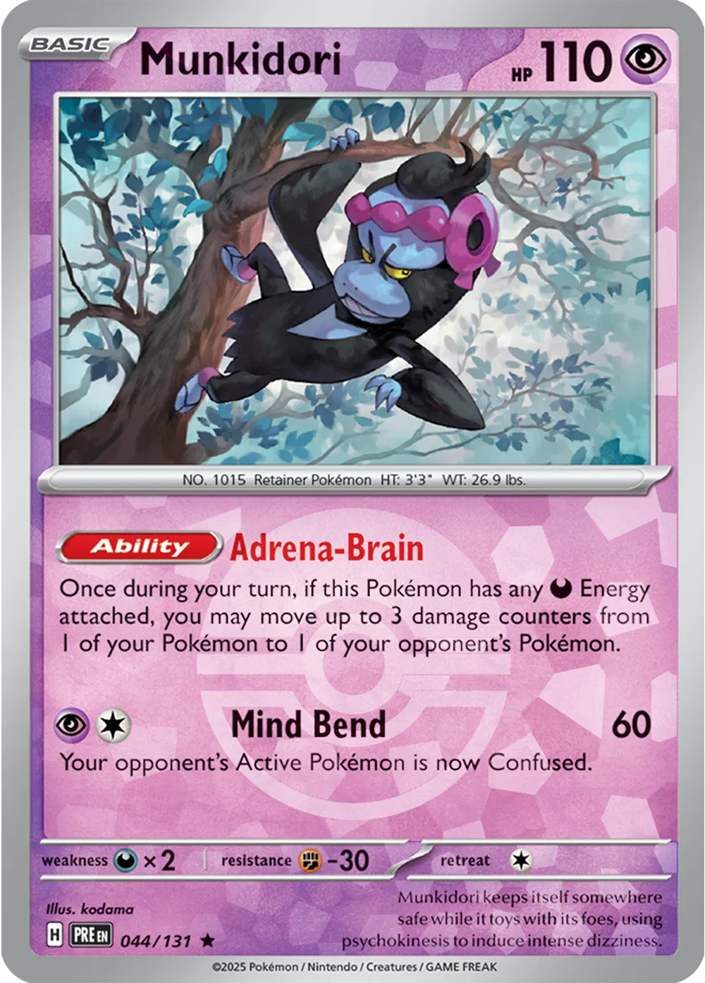 *LP* Munkidori (Poke Ball Pattern) 044/131 · Holofoil (Prismatic Evolutions)