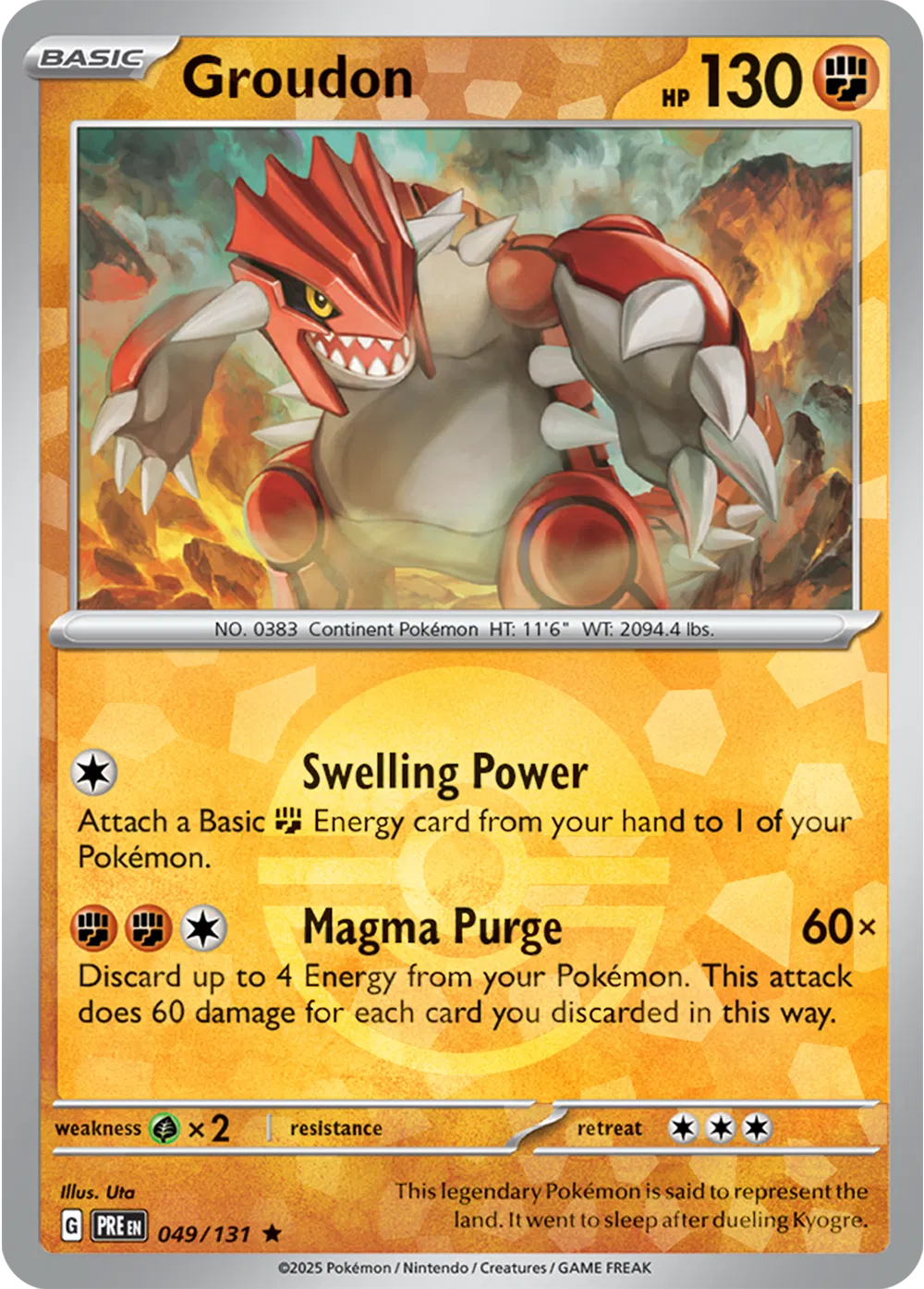 Groudon (Poke Ball Pattern) 049/131 · Holofoil (Prismatic Evolutions)
