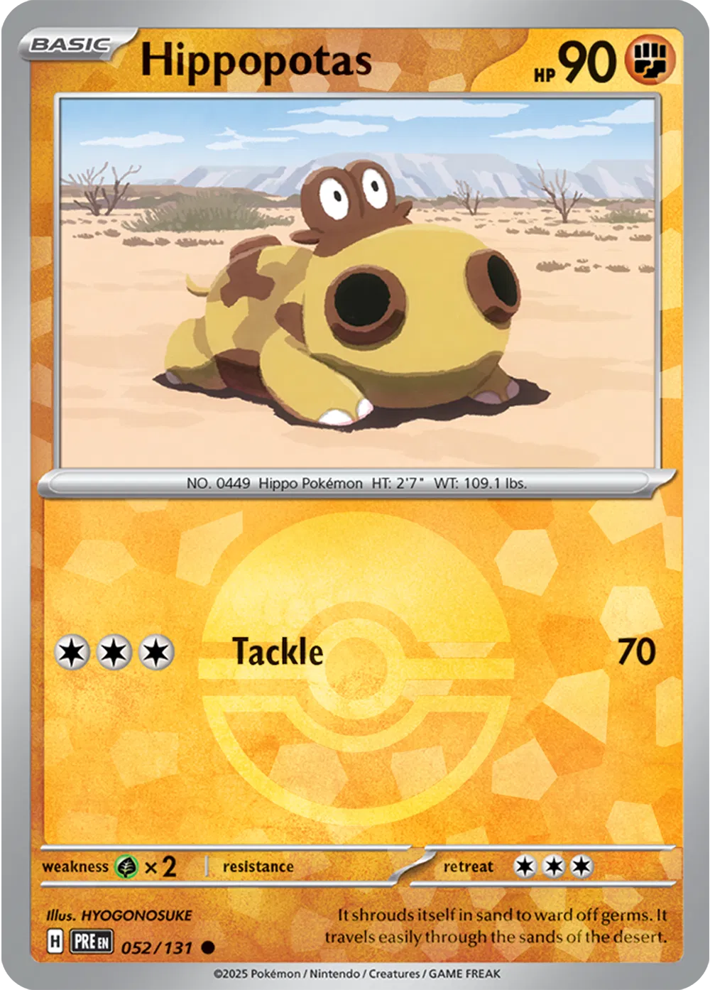Hippopotas (Poke Ball Pattern) 052/131 (Prismatic Evolutions)