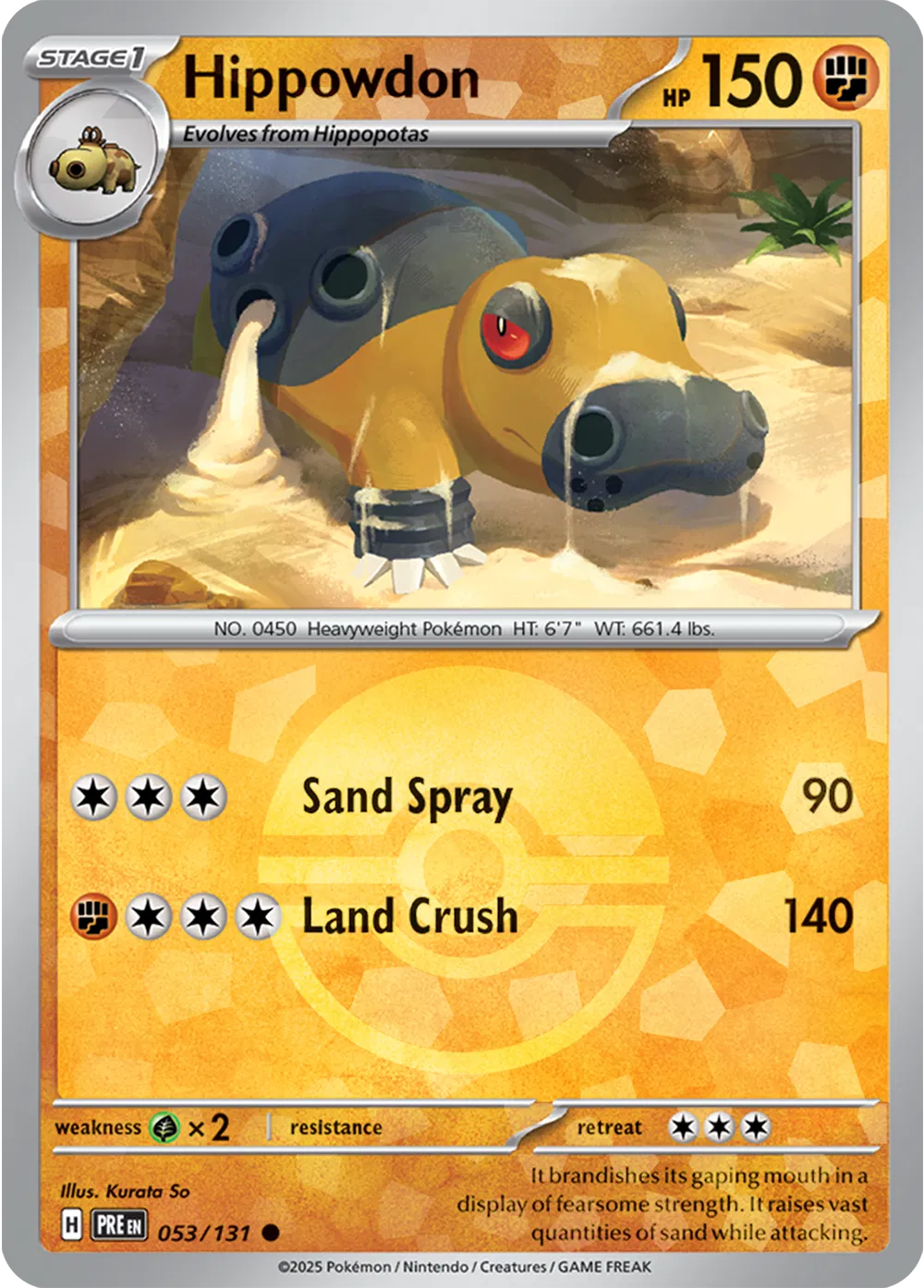Hippowdon [Poke Ball] #53 Pokemon Prismatic Evolutions