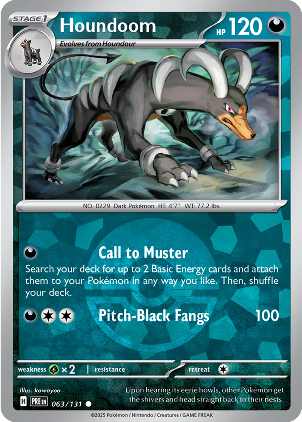 Houndoom (Poke Ball Pattern) 063/131 · Holofoil (Prismatic Evolutions)