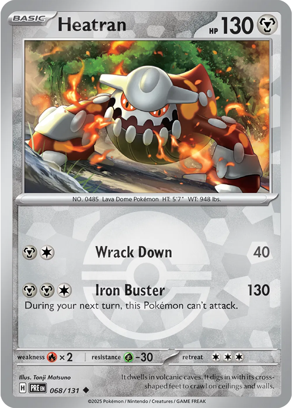 Heatran (Poke Ball Pattern) 068/131 (Prismatic Evolutions)