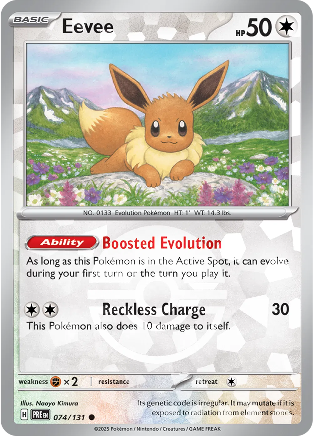 Eevee (Poke Ball Pattern) 074/131 · Holofoil (Prismatic Evolutions)
