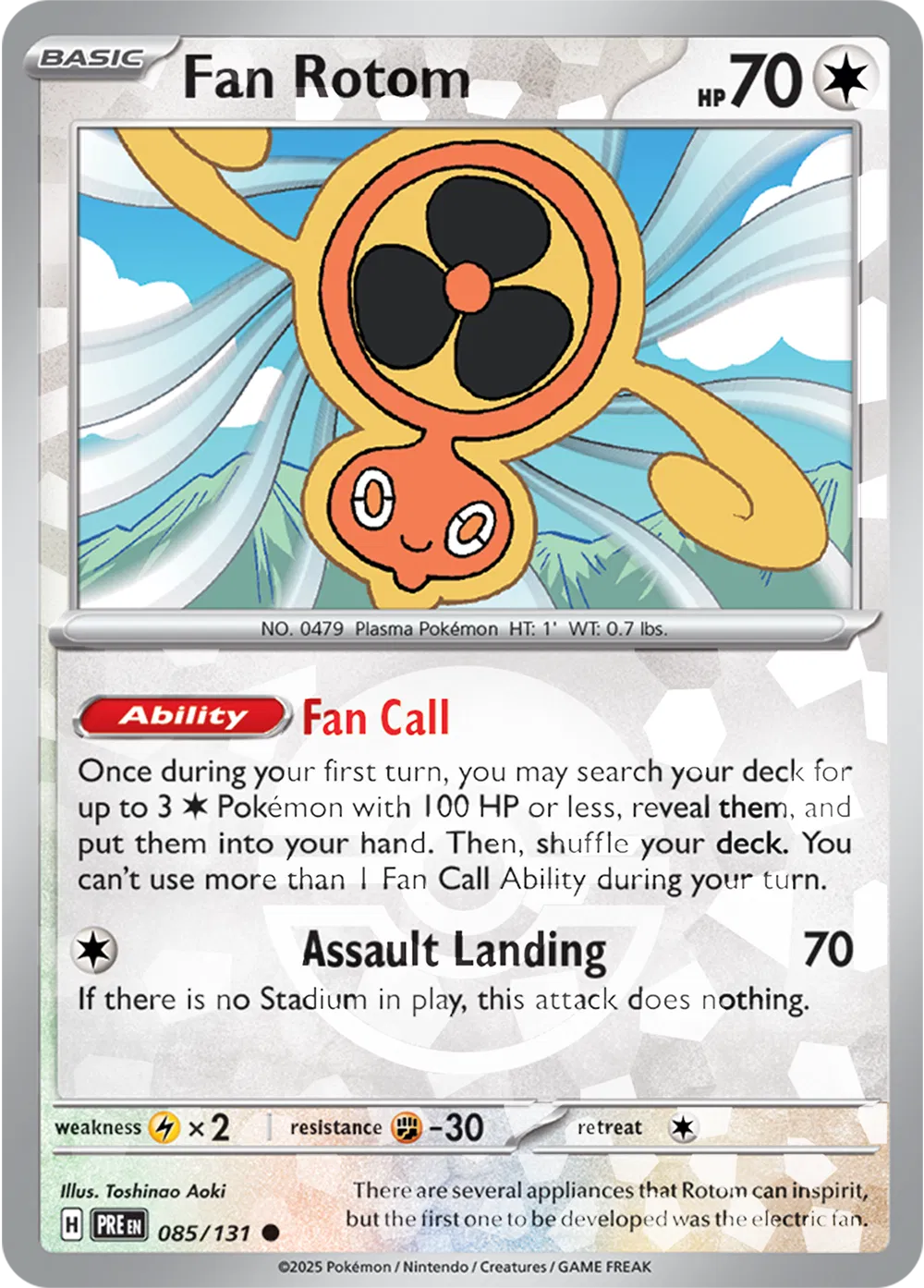 Fan Rotom (Poke Ball Pattern) 085/131 · Holofoil (Prismatic Evolutions)