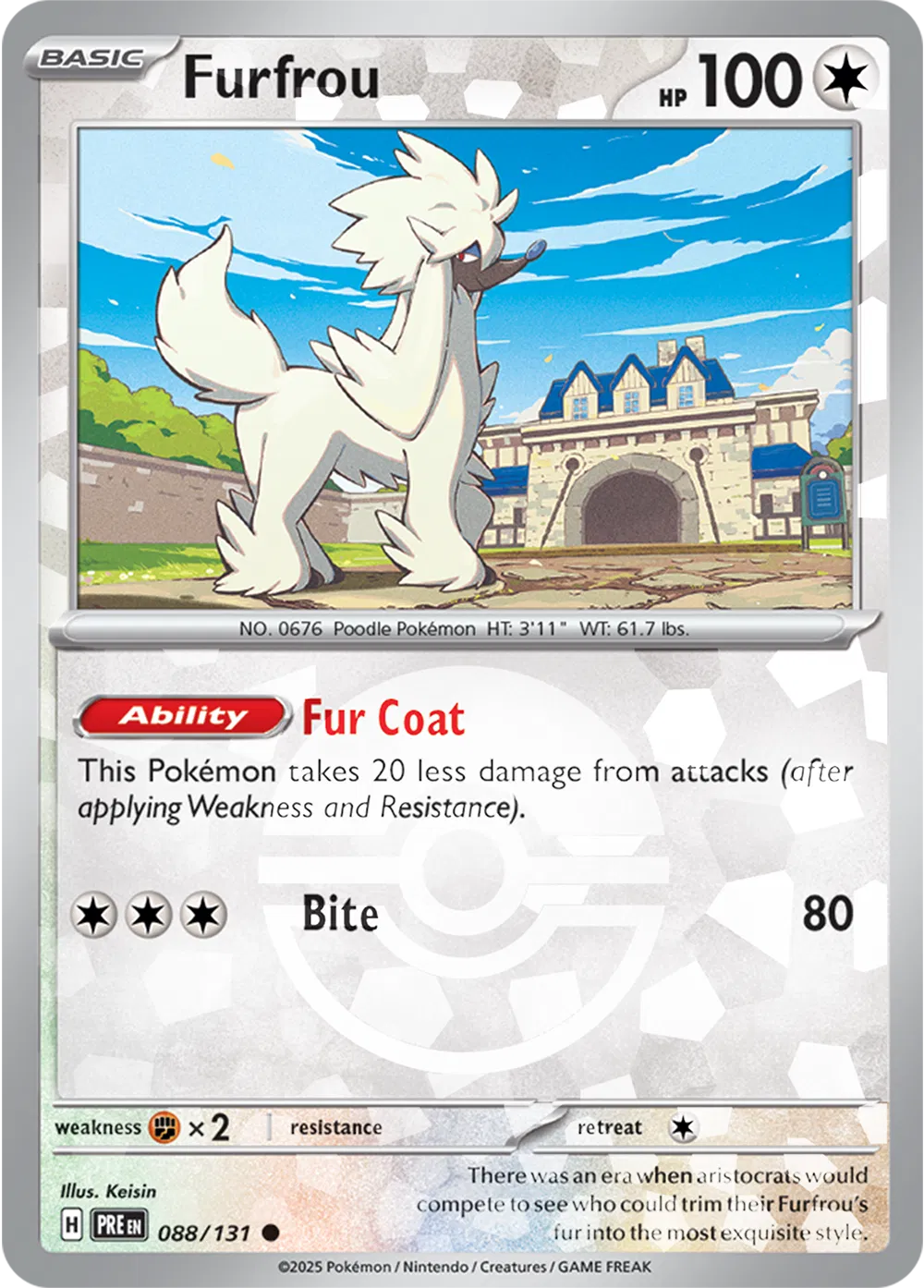 Furfrou (Poke Ball Pattern) 088/131 · Holofoil (Prismatic Evolutions)