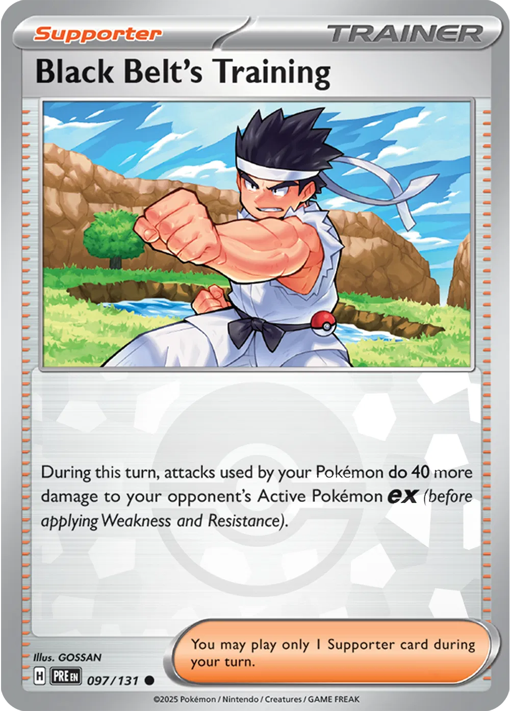Black Belt's Training - 097/131 (Poke Ball Pattern) - SV: Prismatic Evolutions (PRE)