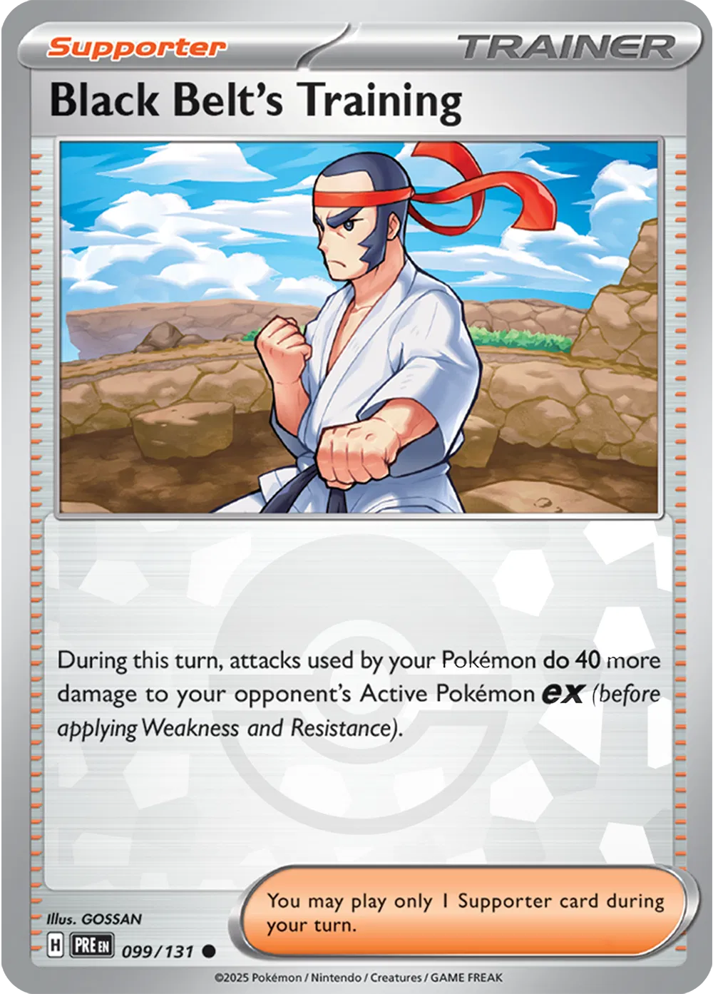 Black Belt's Training (Poke Ball Pattern) 099/131 · Holofoil (Prismatic Evolutions)