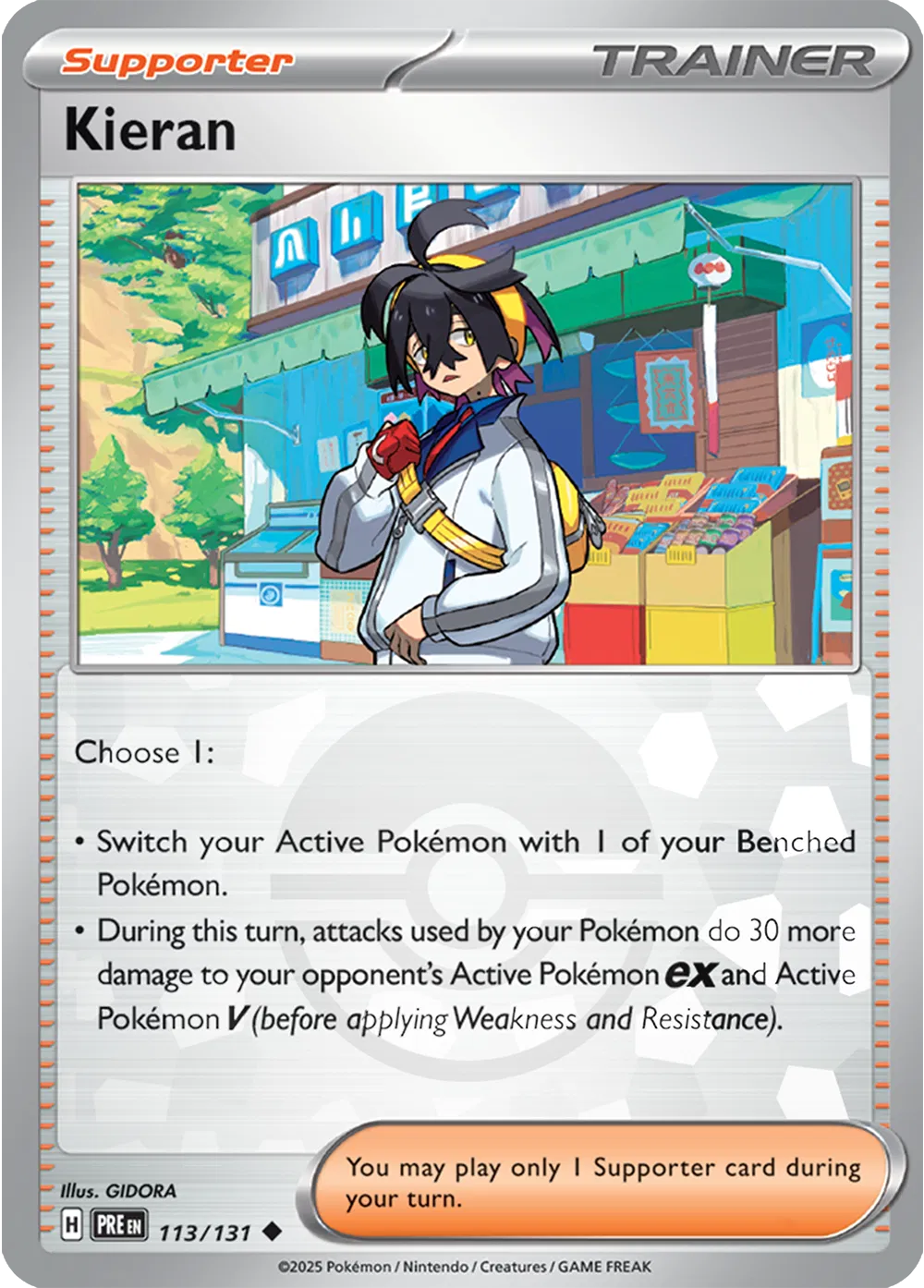 Kieran (Poke Ball Pattern) 113/131 (Prismatic Evolutions)