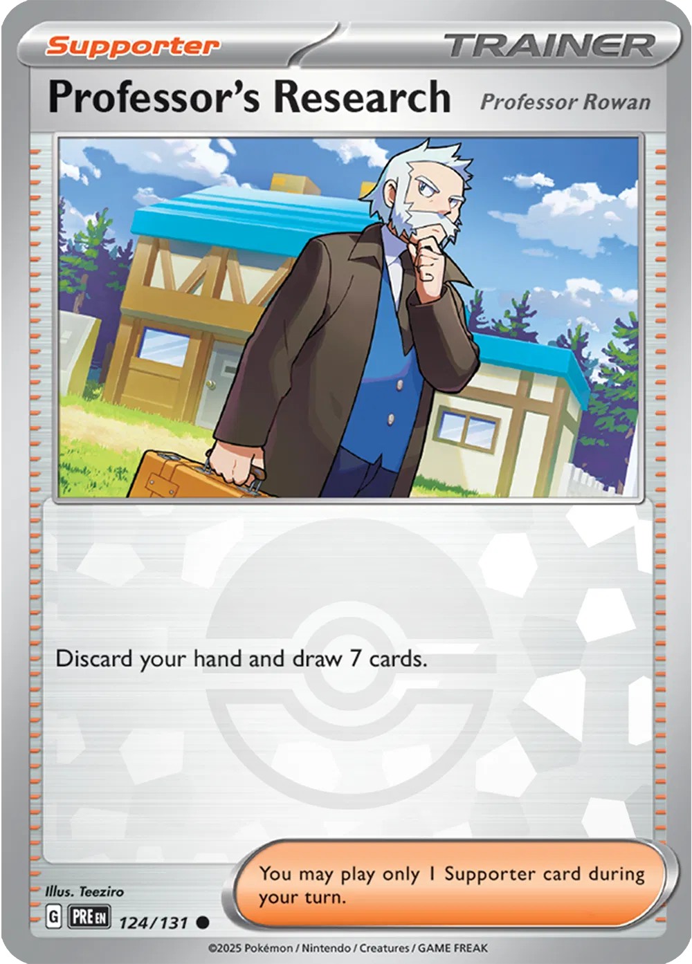 Professor's Research [Professor Rowan] (Poke Ball Pattern) 124/131 (Prismatic Evolutions)
