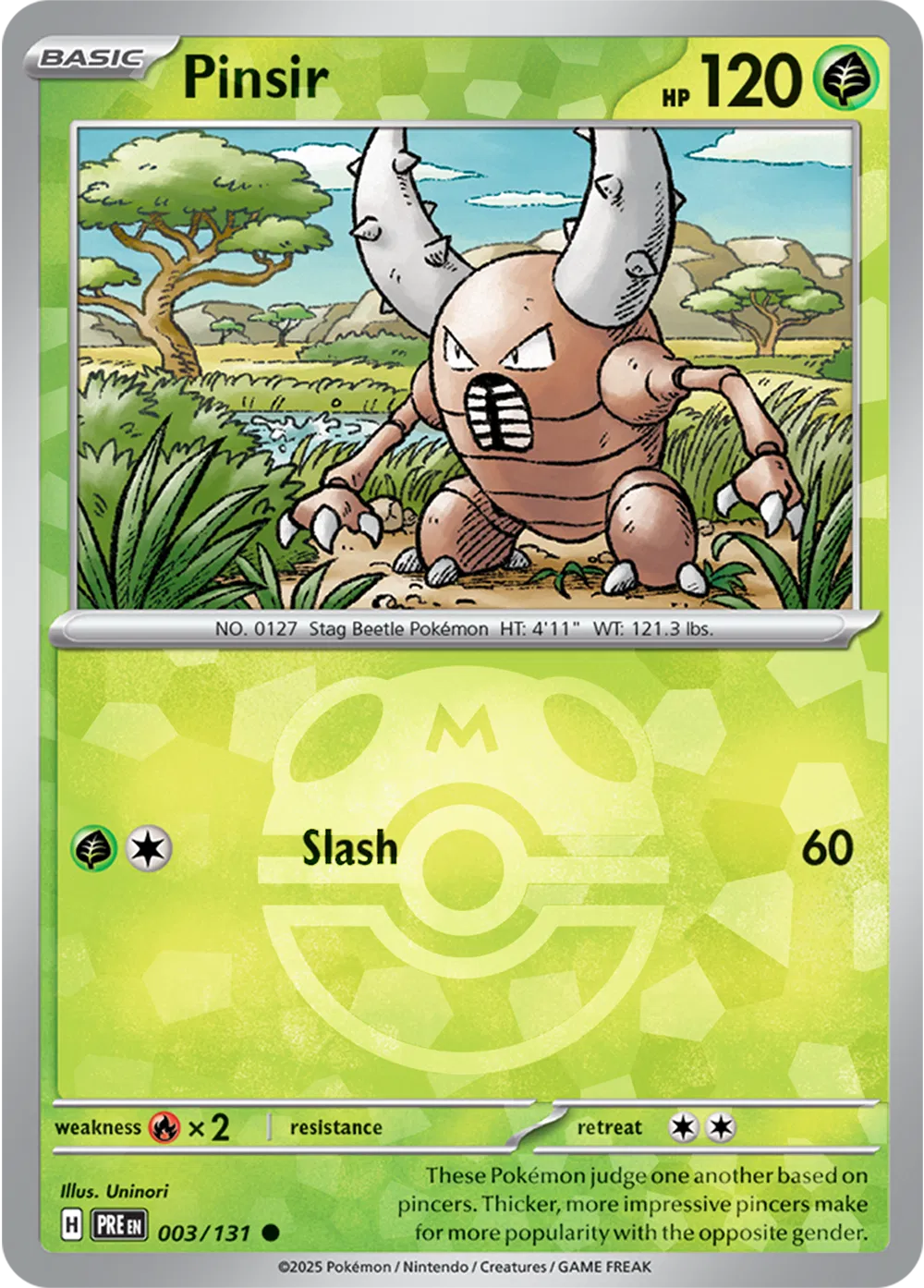 Pinsir (Master Ball Pattern) 003/131 (Prismatic Evolutions)