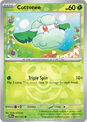 Cottonee (Master Ball Pattern) 007/131 · Holofoil (Prismatic Evolutions)