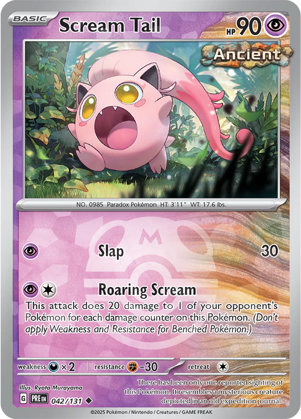 Scream Tail (Master Ball Pattern) 042/131 (Prismatic Evolutions)