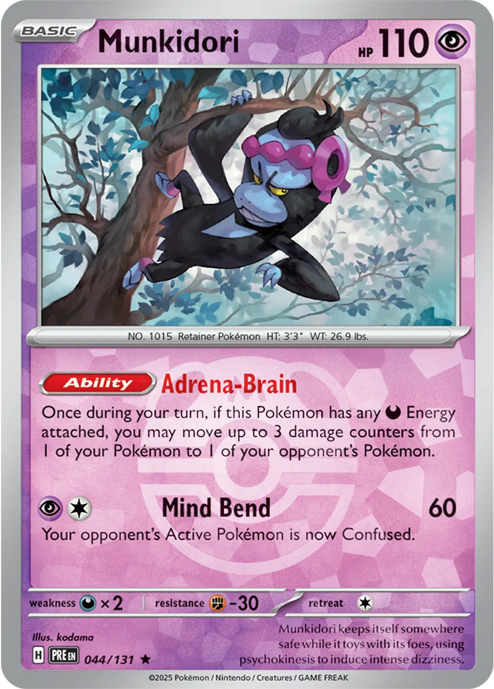 Munkidori (Master Ball Pattern) 044/131 (Prismatic Evolutions)