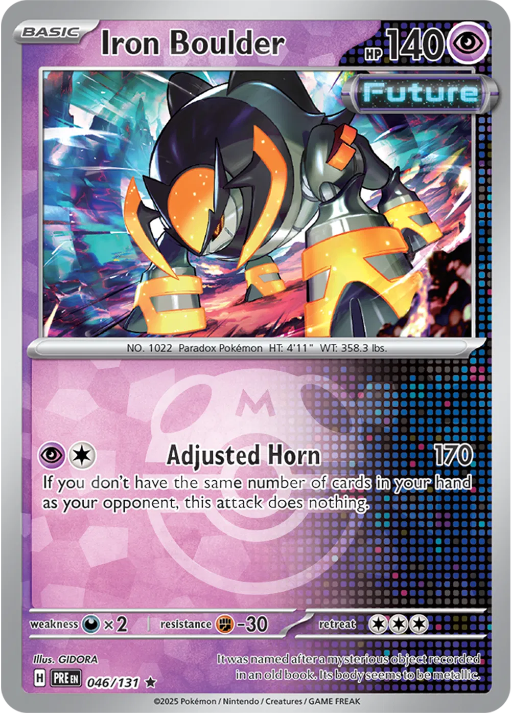 Iron Boulder (Master Ball Pattern) 046/131 (Prismatic Evolutions)