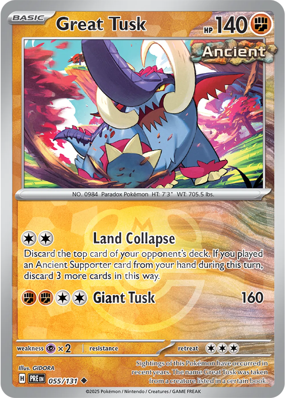 Great Tusk (Master Ball Pattern) 055/131 (Prismatic Evolutions)