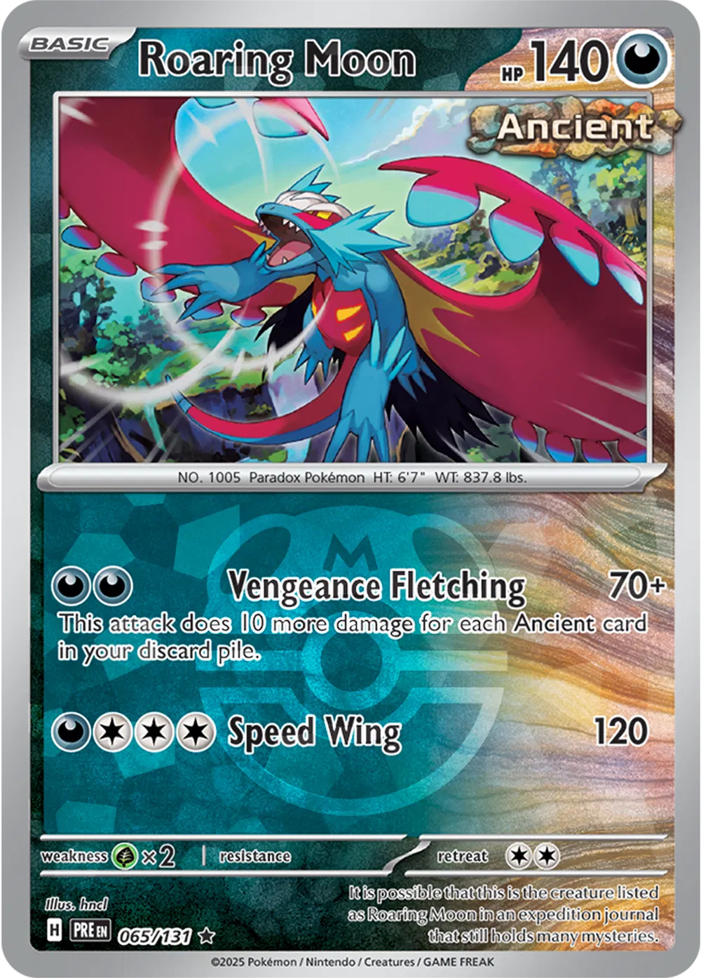 Roaring Moon (Master Ball Pattern) 065/131 (Prismatic Evolutions)