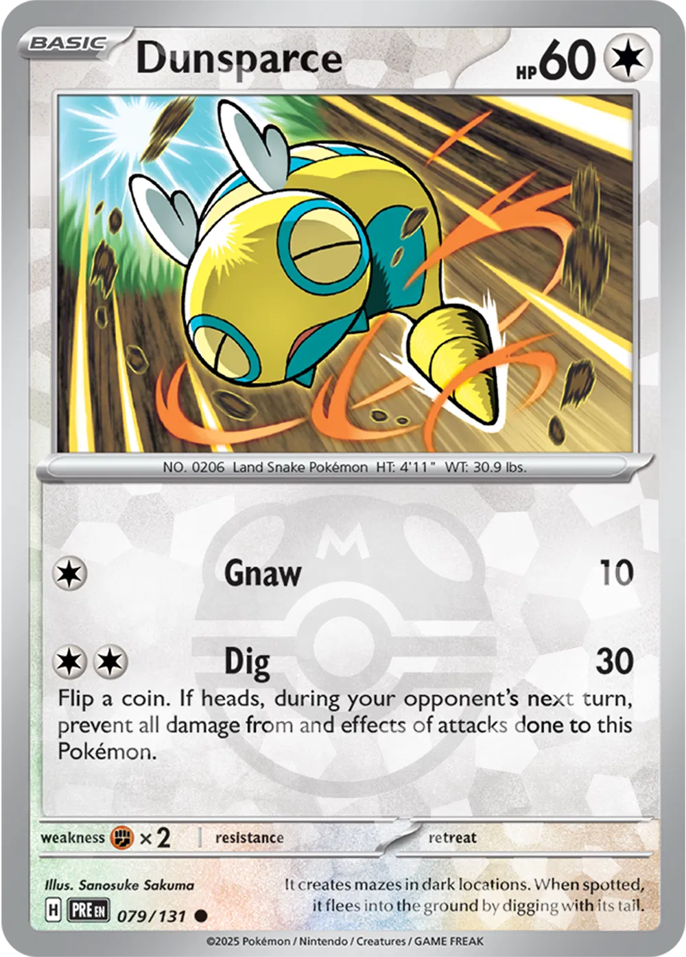 Dunsparce (Master Ball Pattern) 079/131 (Prismatic Evolutions)