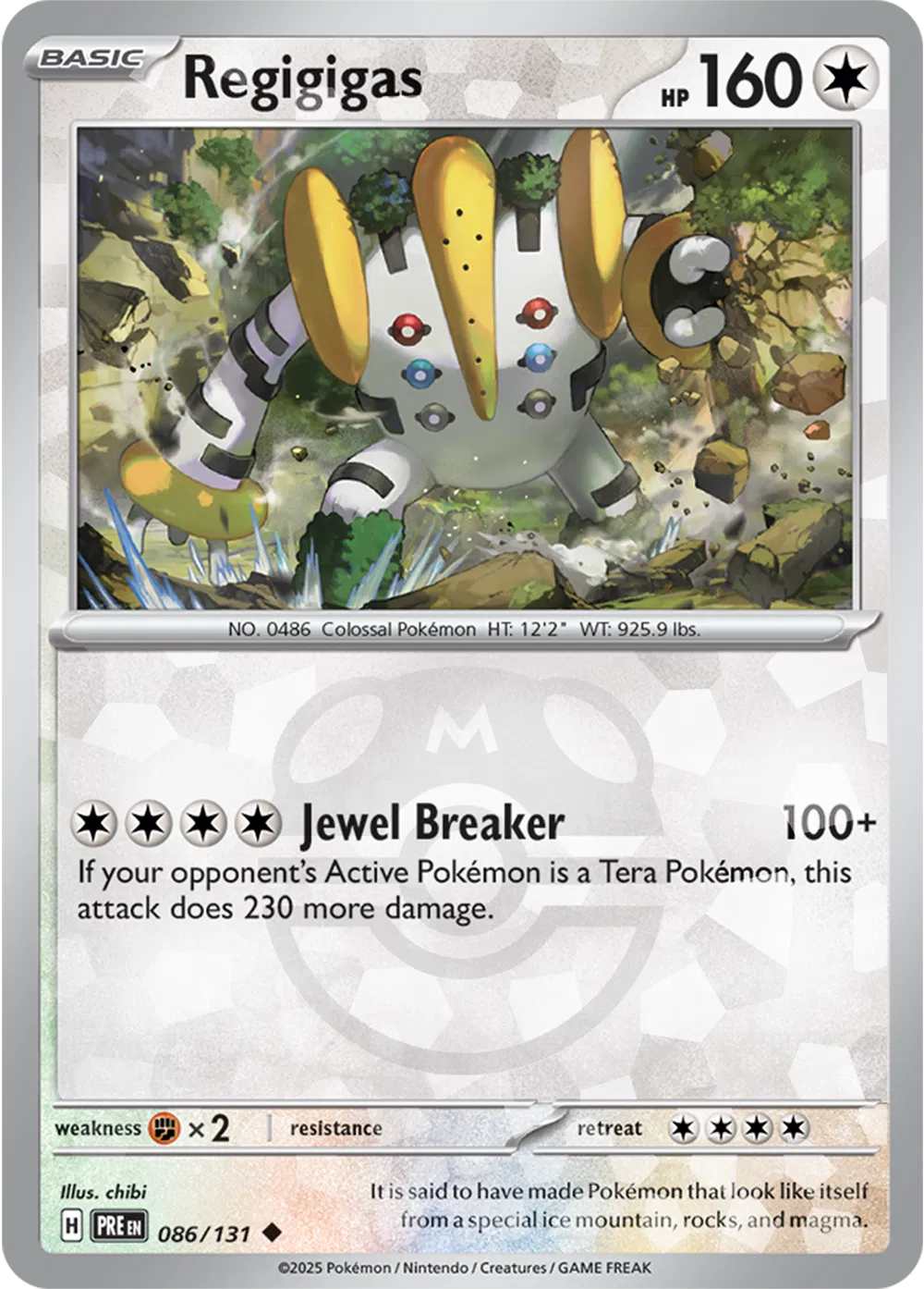 Regigigas (Master Ball Pattern) 086/131 (Prismatic Evolutions)