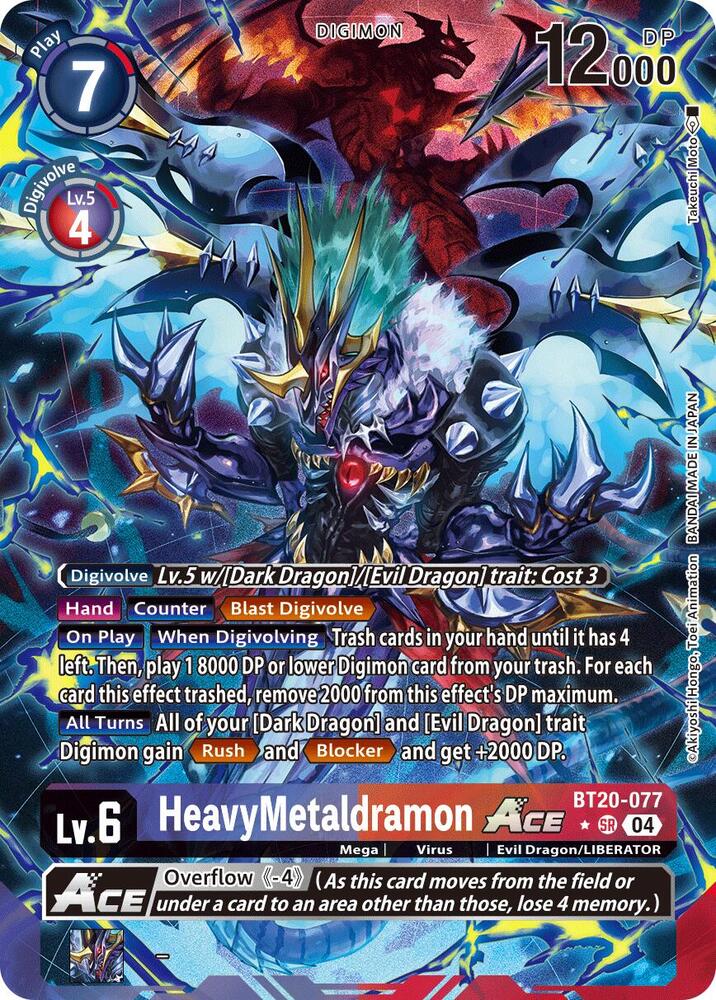 HeavyMetaldramon ACE (Alternate Art) BT20-077 SR (Release Special Booster 2.5)