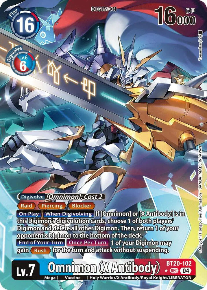 Omnimon (X Antibody) (Alternate Art) BT20-102 SEC (Release Special Booster 2.5)