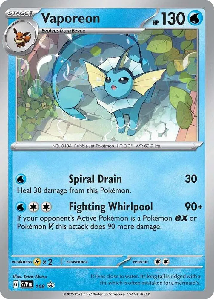 Vaporeon (Cosmos Holo) 168 · Holofoil (Scarlet & Violet Promo)