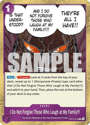 I Do Not Forgive Those Who Laugh at My Family!!! OP10-078 (Royal Blood)