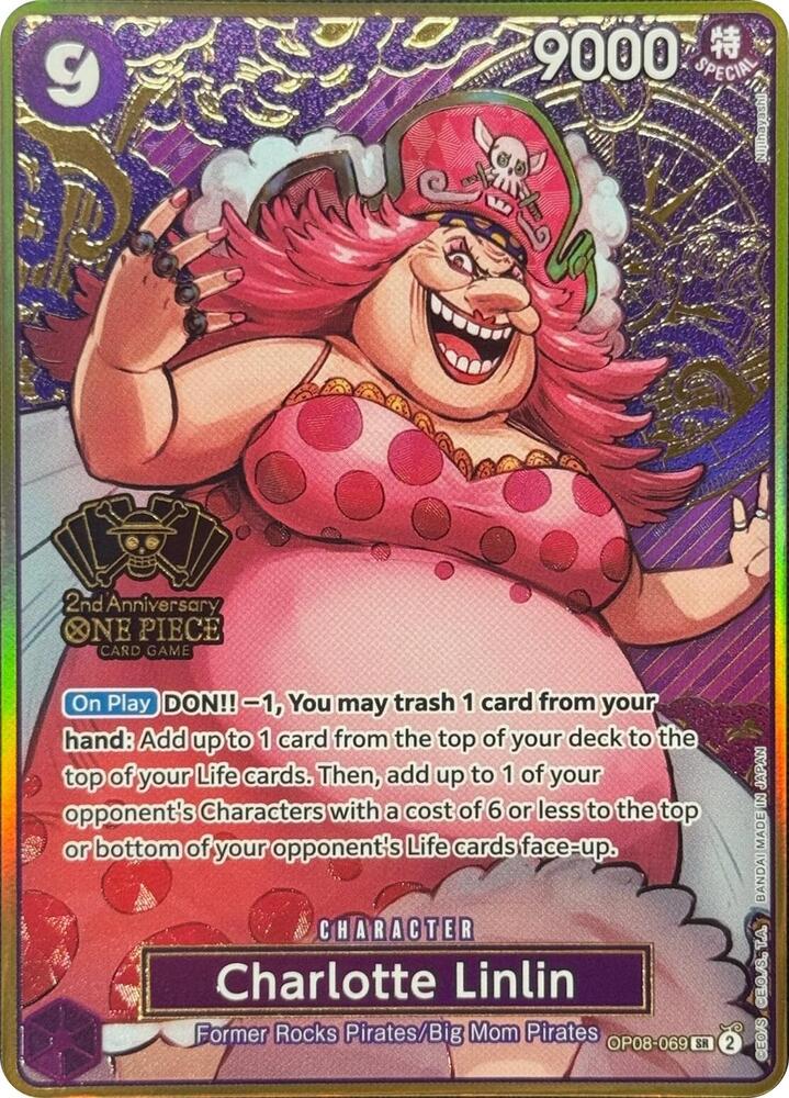 Charlotte Linlin (One Piece Japanese Version 2nd Anniversary Set) OP08-069 (One Piece Promotion Cards)
