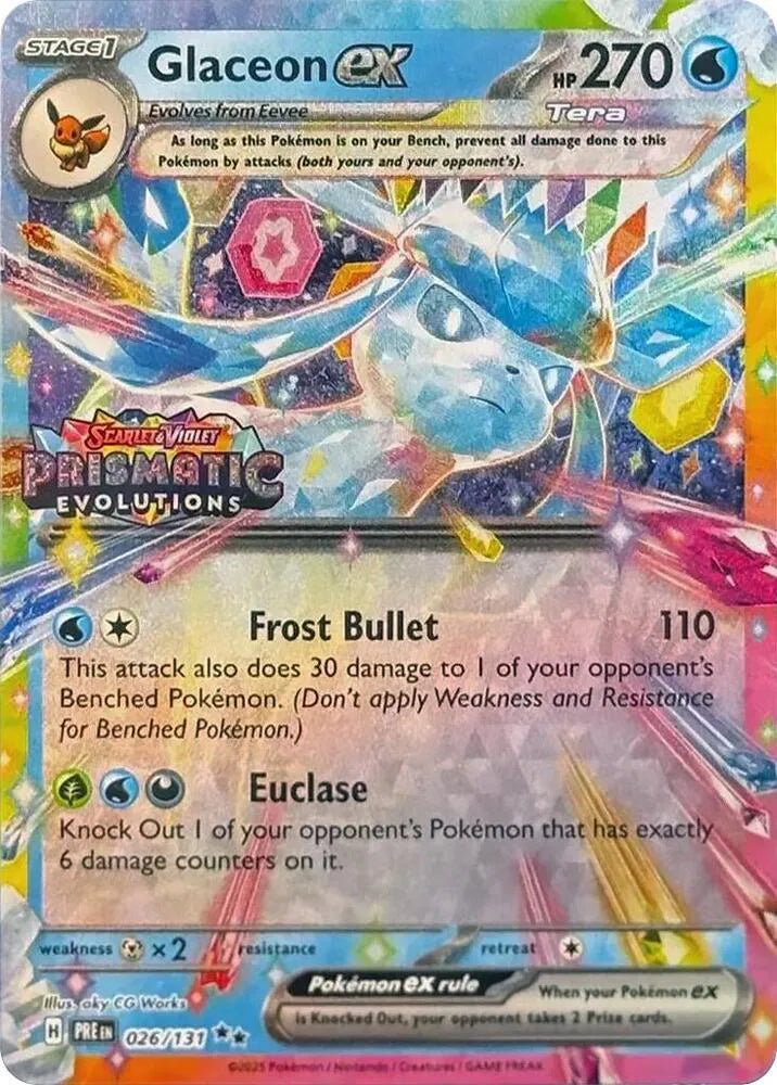 Glaceon ex (Prismatic Evolutions Stamp) 026/131 (Miscellaneous Cards & Products)