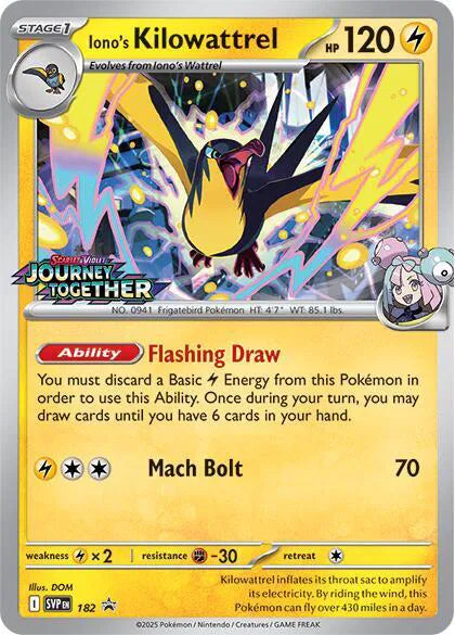 Iono's Kilowattrel - 182 (SEALED) (Prerelease) - SV: Scarlet & Violet Promo Cards (SVP)