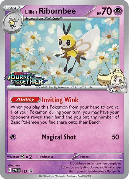 Lillie's Ribombee (Prerelease) 183 (Scarlet & Violet Promo)