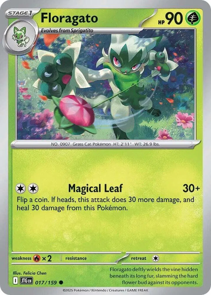 Floragato 017/159 · Reverse Holofoil (Journey Together)