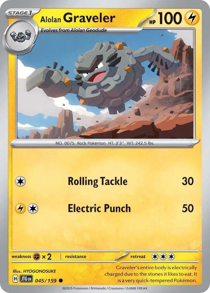 Alolan Graveler 045/159 · Reverse Holofoil (Journey Together)
