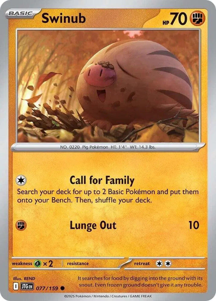 Swinub 077/159 · Reverse Holofoil (Journey Together)