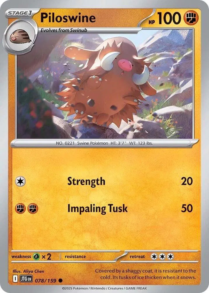 Piloswine 078/159 · Reverse Holofoil (Journey Together)